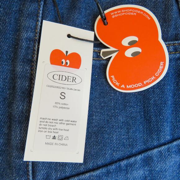Cider Dark Wash High Rise Dad Jeans Wide Leg Jeans Size S 28" - Picture 10 of 11